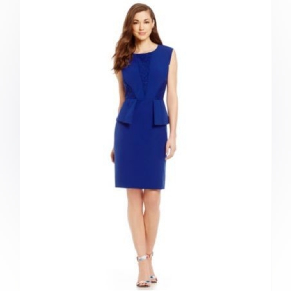 ANTONIO MELANI Elegant Blue Midi Dress
